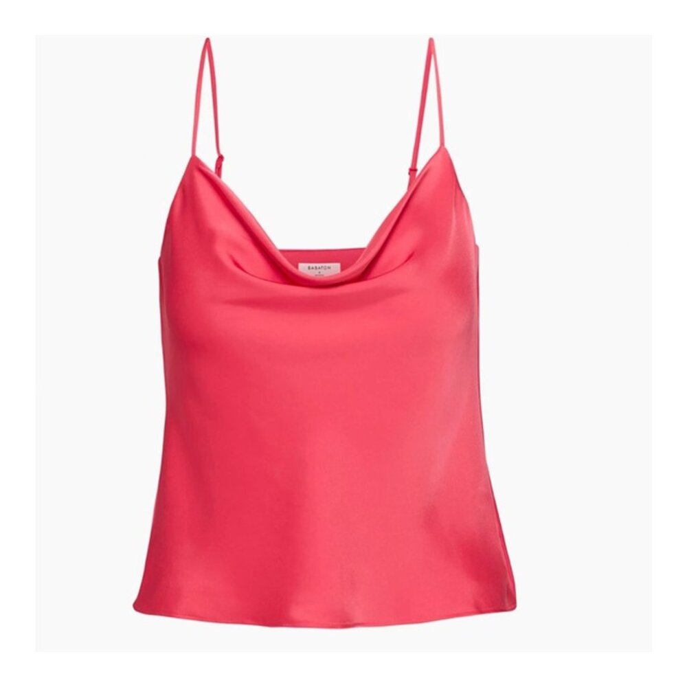 Aritzia Babaton Cowlneck Satin Camisole Size M - Picture 3 of 7